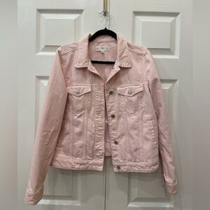 Like new! Mango Light Pink Jean Jacket, Large